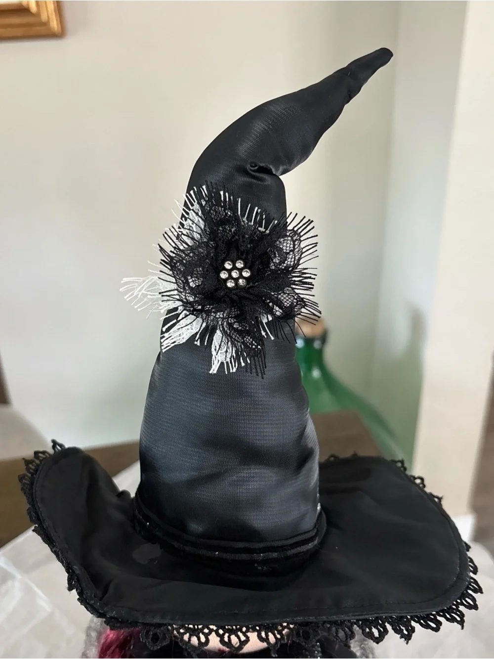 Happy Witch Doll with Red Hair and Black  Silver Outfit